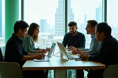 Etisalat Digital team collaborating in Dubai office