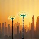 5G towers on Dubai backdrop